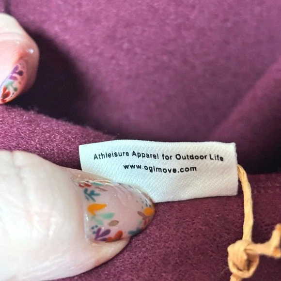 OGL CashSoft Oversized Scarf Jacket Plum Berry Women XS Cozy Modern Chic Comfort - Picture 11 of 16